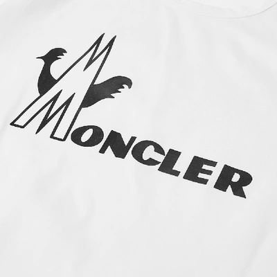 Shop Moncler Logo Print Tee In White