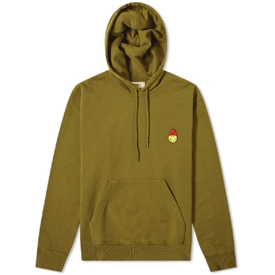 Shop Ami Alexandre Mattiussi Ami Smiley Pullover Hoody In Green