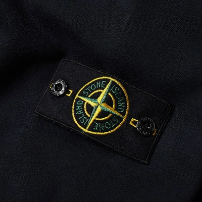 Shop Stone Island Garment Dyed Popover Hoody In Blue