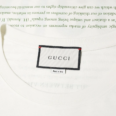 Shop Gucci Mask Print Logo Tee In White