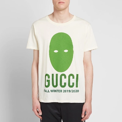 Shop Gucci Mask Print Logo Tee In White