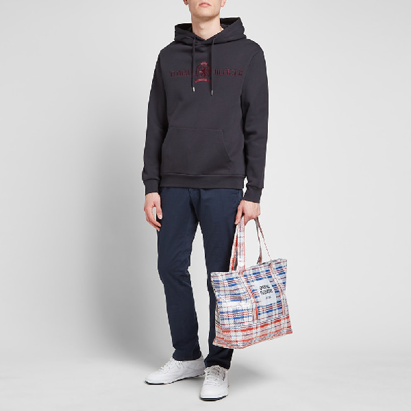 Tommy Jeans Hilfiger Collection Crest Logo Hoody In Blue | ModeSens