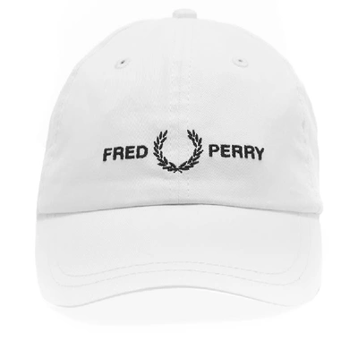 Shop Fred Perry Authentic Embroidered Logo Cap In White