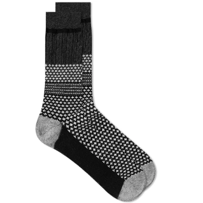 Shop Anonymous Ism Chestnut Jq Crew Sock In Black