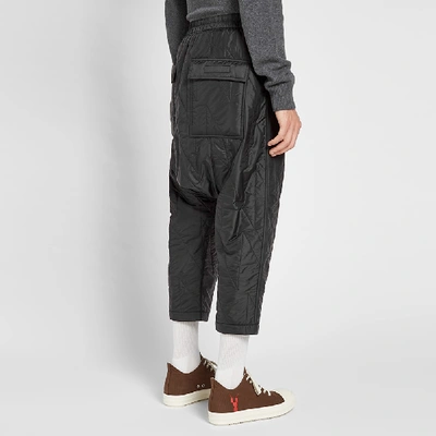 Shop Rick Owens Drkshdw Cropped Drawstring Quilted Pant In Black