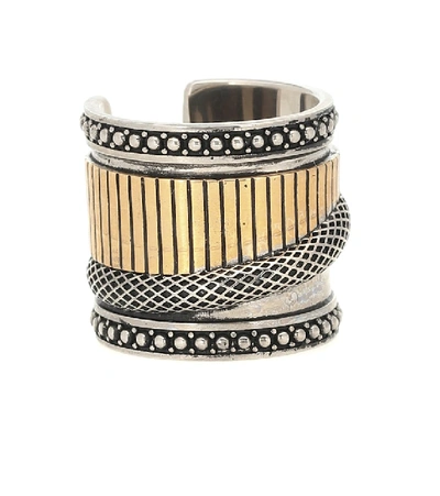 Shop Alexander Mcqueen Brass Ring In Metallic
