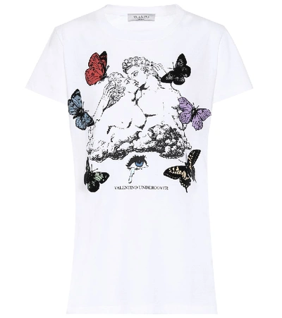 Shop Valentino X Undercover Printed Cotton T-shirt In White