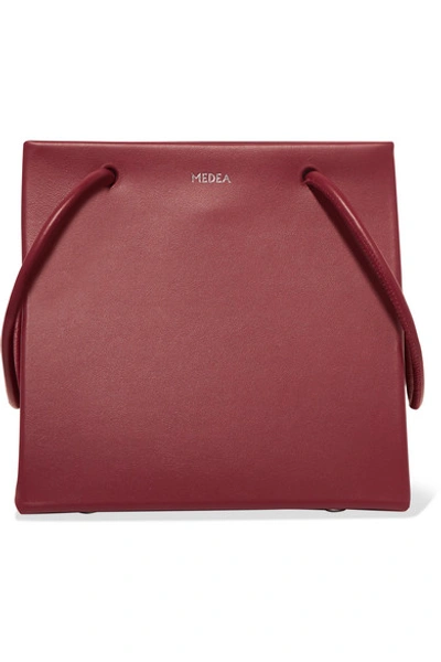 Shop Medea Ice Leather Tote In Red