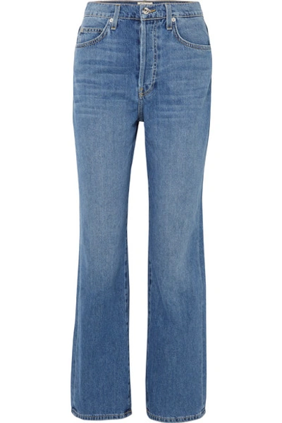 Shop Eve Denim Juliette High-rise Straight-leg Jeans In Light Denim