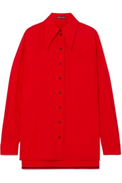 Shop Kwaidan Editions Wool-blend Shirt In Red
