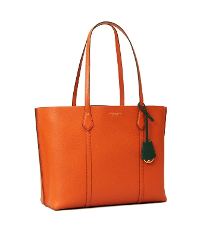 Shop Tory Burch Perry Triple-compartment Tote In Canyon Orange