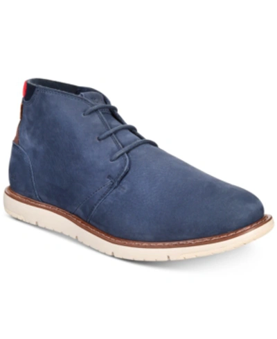 Shop Toms Men's Navi Crosshatch Denim Boots Men's Shoes In Navy