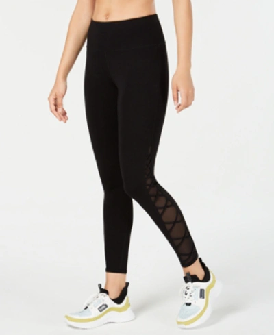 Shop Calvin Klein Performance Crisscross-side Leggings In Black