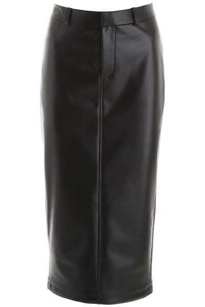 Shop Alexander Wang Faux Leather Skirt In Black (black)