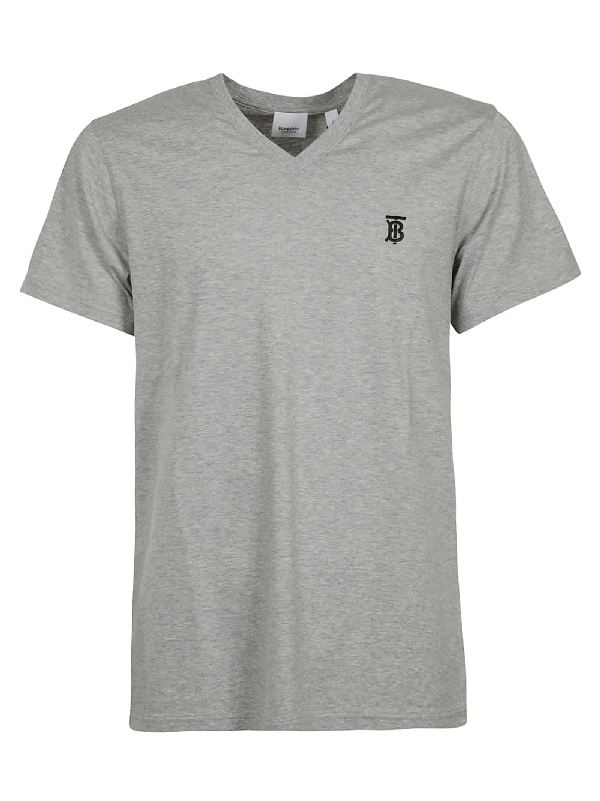 Burberry Chest Logo T-shirt In Pale Grey Melange | ModeSens