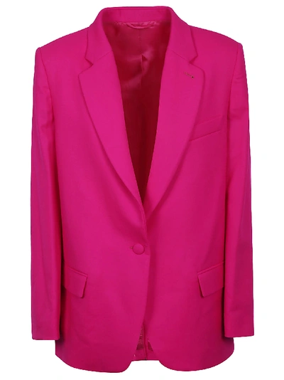 Shop Attico Single Breasted Blazer In Fuchsia