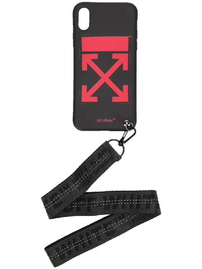 OFF-WHITE IPHONE X箭印花手机壳 - 黑色