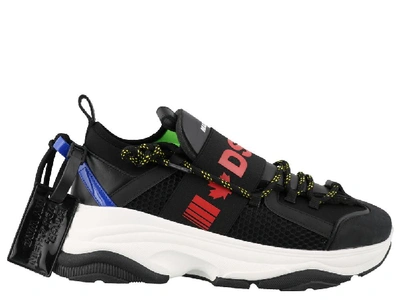 Shop Dsquared2 Panelled Logo Sneakers In Multi