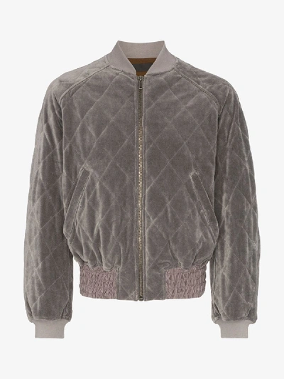 Shop Haider Ackermann Quilted Cotton Bomber Jacket In Grey