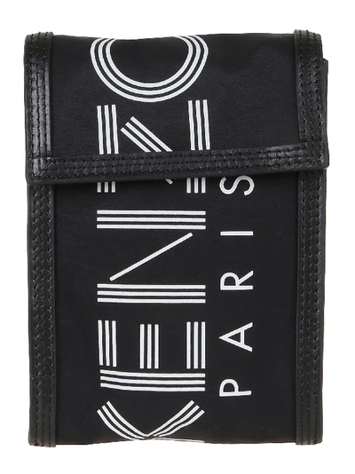 Shop Kenzo Phone Holder On Strap In  Black