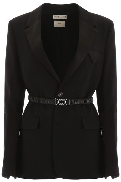 Shop Bottega Veneta Tuxedo Jacket In Nero (black)