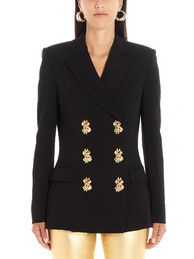 Shop Moschino Dollar Jacket In Black