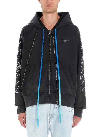 Shop Off-white Abstract Arrows Hoodie In Grey