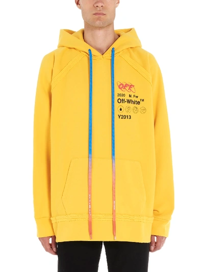 Shop Off-white Industrial Incomp Hoodie In Giallo