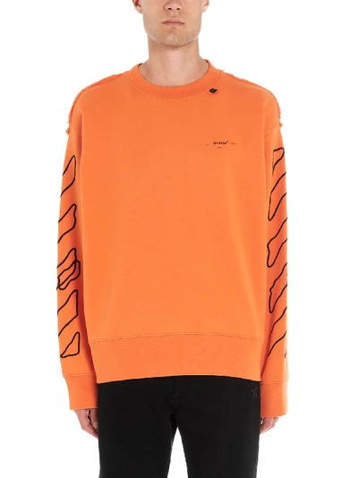 Shop Off-white Abstract Arrows Sweatshirt In Orange