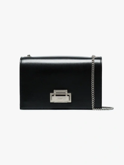 Shop Saint Laurent Black Metropolis Chain Shoulder Bag