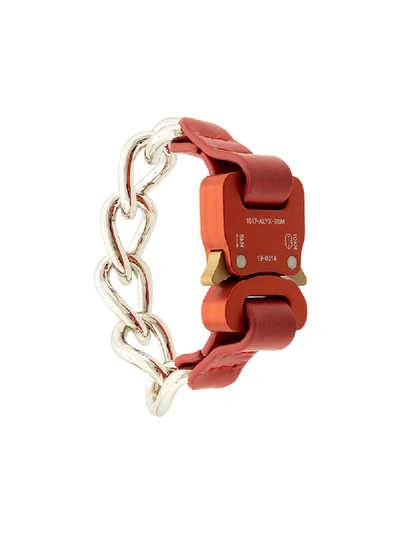 Shop Alyx Industrial Clasp Chain Bracelet In Red