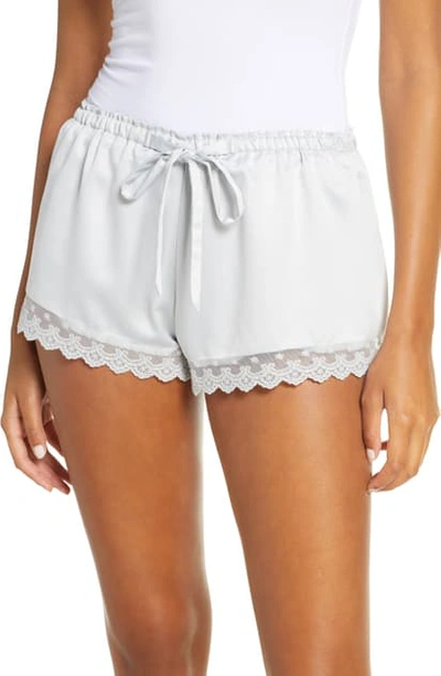 Shop Flora Nikrooz Victoria Satin Lounge Shorts In Mist