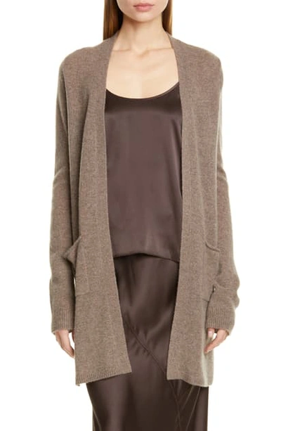 Shop Atm Anthony Thomas Melillo Cashmere Open Cardigan In Truffle