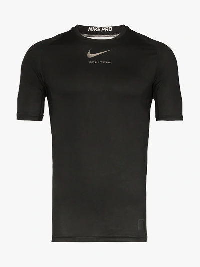 Shop Nike 1017 Alyx 9sm X 1017 Alyx 9sm Black Logo Print T-shirt