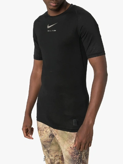 Shop Nike 1017 Alyx 9sm X 1017 Alyx 9sm Black Logo Print T-shirt