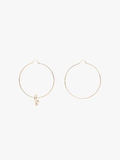 Shop Anton Heunis Gold Tone Eagle Hoop Earrings