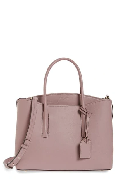 Shop Kate Spade Large Margaux Leather Satchel - Pink In Pressed Flowers