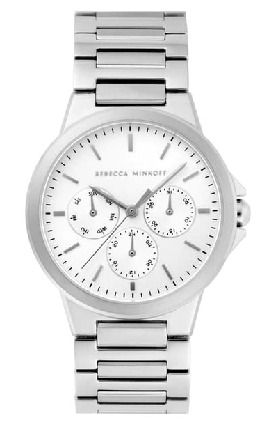 Shop Rebecca Minkoff Cali Bracelet Watch, 36mm In Silver