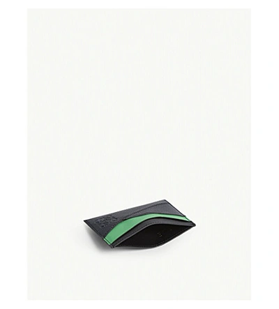 Shop Loewe Puzzle Card Holder In Deep Blue/green