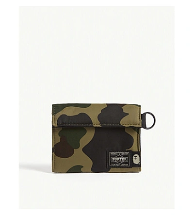 A Bathing Ape Bape X Head Porter Camouflage Print Wallet In Green | ModeSens
