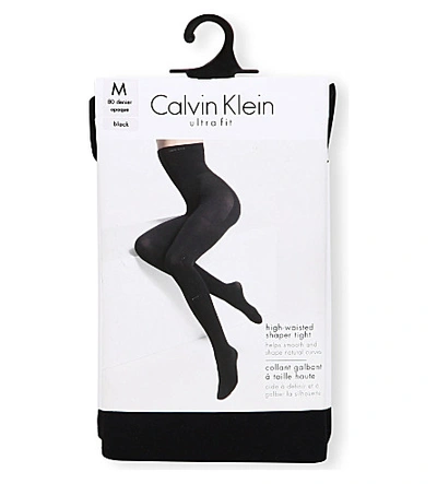 Shop Calvin Klein Ultra Fit High-waisted 80 Denier Tights In Black