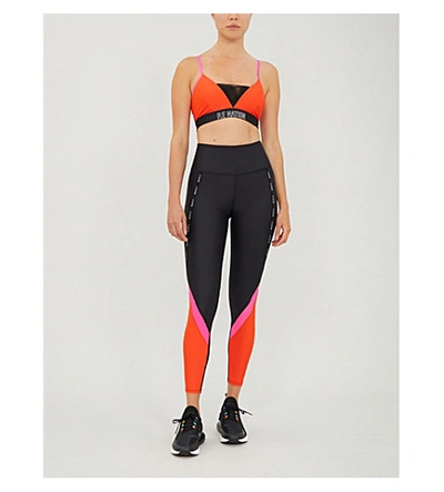 Shop P.e Nation En Garde High-rise Stretch-jersey Leggings In Blk