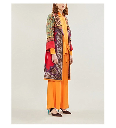Shop Etro Merseyside Printed Cotton Coat In Red