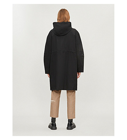 Boy London Utility Cotton Parka Coat In Black  ModeSens