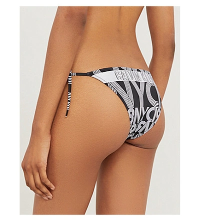 Shop Calvin Klein Intense Power Tie-side Bikini Bottoms In 0gs Intense Power Black