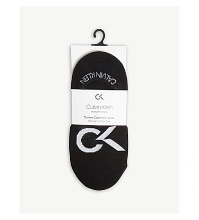 Shop Calvin Klein Coolmax Liner Socks In Black