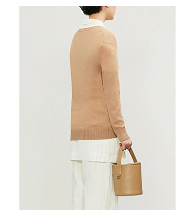 Shop Jil Sander Relaxed Fine Wool-knit Jumper In Lght Beige