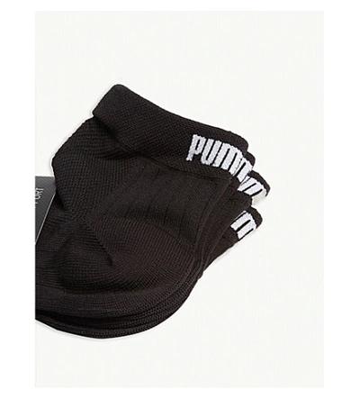 Shop Puma Train Light Performance Trainer Socks Set Of Two In Black