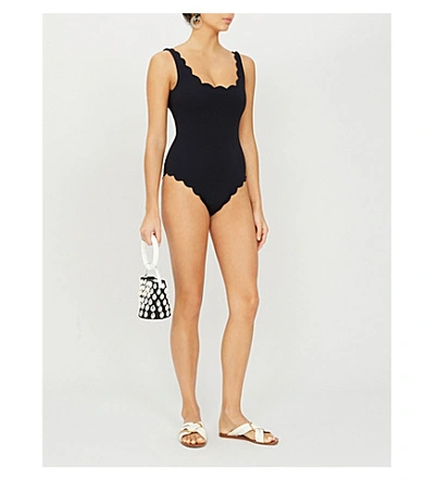 Shop Marysia Palm Springs Round-neck Swimsuit In Black