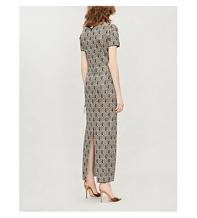 Shop Paco Rabanne Geometric-pattern Metallic-jacquard Maxi Dress In Lurex